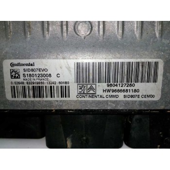 Recambio de centralita motor uce para citroën c4 picasso 1.6 e-hdi fap referencia OEM IAM 9804127280 S180123008C 