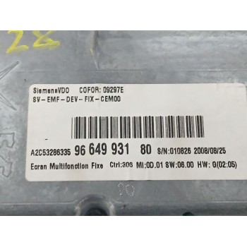 Recambio de pantalla multifuncion para citroën c5 iii (rd_) 2.7 hdi referencia OEM IAM 9664993180  