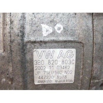 Recambio de compresor aire acondicionado para volkswagen touareg (7la) 3.2 v6 24v referencia OEM IAM 3B0820803C 4472208578 