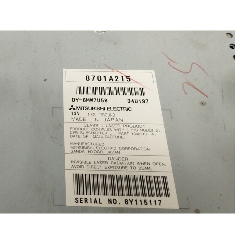 SISTEMA AUDIO / RADIO CD DY6MW7U59
