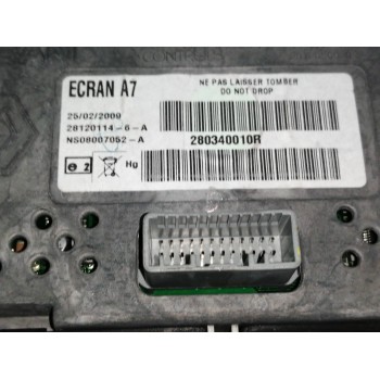 Recambio de pantalla multifuncion para renault megane iii berlina 5 p 1.5 dci diesel cat referencia OEM IAM 280340010R 281201146