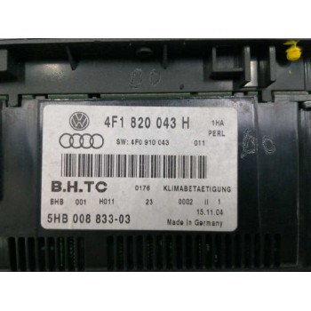 Recambio de mando climatizador para audi a6 berlina (4f2) 2.0 tdi referencia OEM IAM 4F1820043H 5HB00883303 
