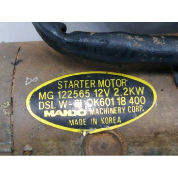 Recambio de motor arranque para kia pregio 2.7 diesel referencia OEM IAM MG122565  