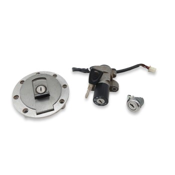 Recambio de kit cerraduras para macbor stormer r125e4 referencia OEM IAM  ANTIRROBO, TAPON GASOLINA CERRADURA ASIENTO