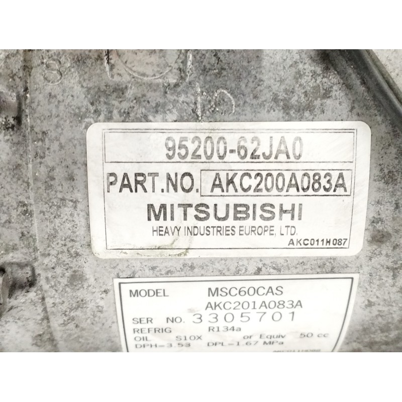 COMPRESOR AIRE ACONDICIONADO AKC200A083A