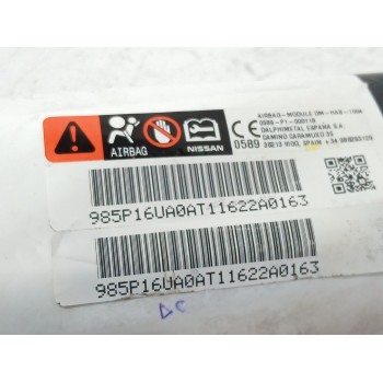 Recambio de airbag cortina delantero izquierdo para nissan qashqai iii (j12) 1.3 dig-t referencia OEM IAM 985P16UA0A  