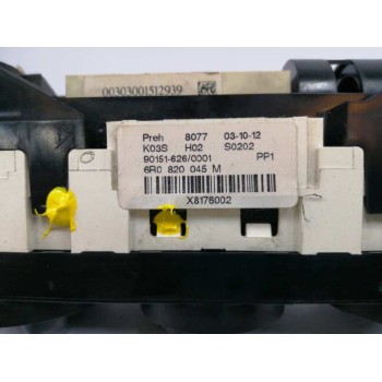 Recambio de mando calefaccion / aire acondicionado para volkswagen polo (6r1) 1.6 tdi referencia OEM IAM 6R0820045M  