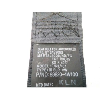 Recambio de cinturon seguridad trasero derecho para kia rio 1.1 crdi cat referencia OEM IAM 898201W100  