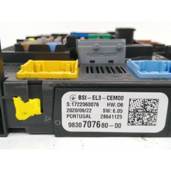 Recambio de caja reles / fusibles para opel corsa f 1.2 referencia OEM IAM 9830707680  