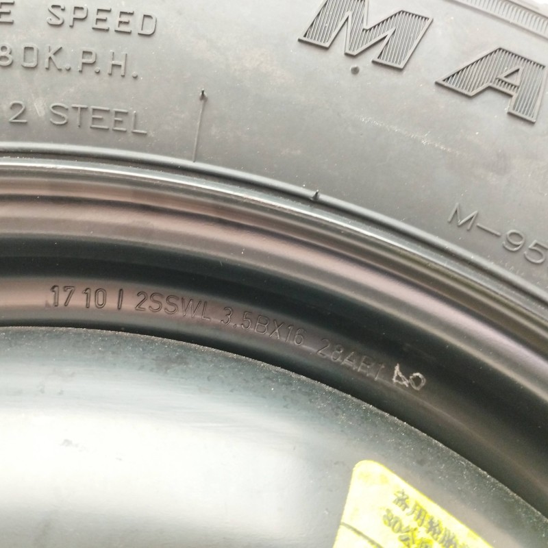 NEUMATICO REPUESTO 3 5BX16 ET32 5H 5X105