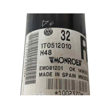 Recambio de amortiguador trasero derecho para volkswagen touran (1t3) 1.6 tdi referencia OEM IAM 1T0512010  