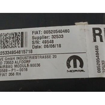 Recambio de airbag lateral delantero derecho para fiat tipo ii (357) fam 1.4 cat (gpl) referencia OEM IAM 00520540460  