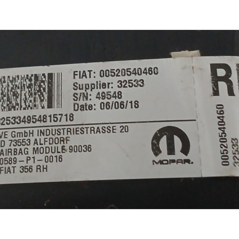 AIRBAG LATERAL DELANTERO DERECHO