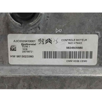 Recambio de centralita motor uce para citroën c3 aircross 1.2 12v e-thp / puretech referencia OEM IAM 9834609880 A3C0320410001 