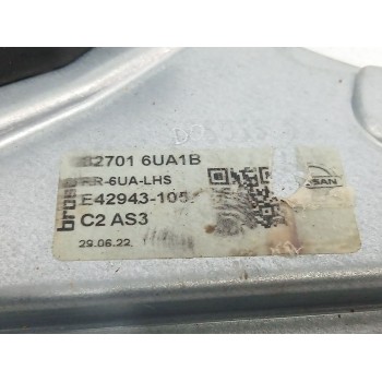 Recambio de elevalunas trasero izquierdo para nissan qashqai iii (j12) 1.3 dig-t referencia OEM IAM 827016UA1B  827516AU1B