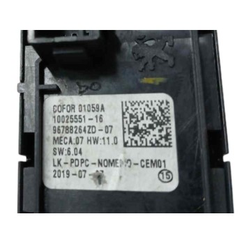 Recambio de mando elevalunas delantero izquierdo para citroën c3 aircross 1.2 12v e-thp / puretech referencia OEM IAM 96788264ZD