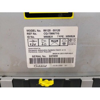 Recambio de sistema audio / radio cd para toyota avensis berlina (t25) 2.2 d-4d cat referencia OEM IAM 8612005120 CQTS6671G 