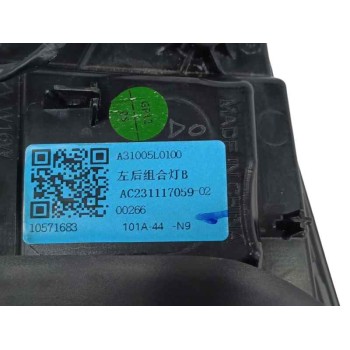 Recambio de piloto trasero izquierdo interior para mg zs suv (azs1) 1.0 t-gdi referencia OEM IAM 10571683 A31005L0100 