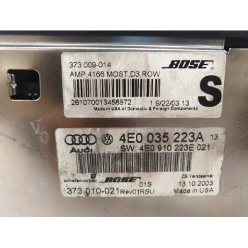 Recambio de modulo electronico para audi a8 (4e2) 4.0 v8 32v tdi biturbo cat (ase) referencia OEM IAM 4E0035223A AMPLIFICADOR 