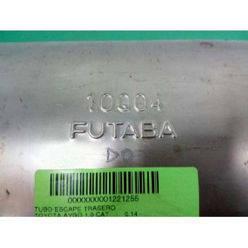 Recambio de tubo escape trasero para toyota aygo 1.0 cat referencia OEM IAM 10Q04  