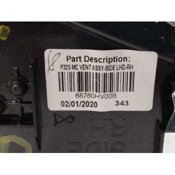 Recambio de rejilla aireadora para nissan qashqai ii (j11, j11_) 1.5 dci referencia OEM IAM 68760HV00B DERECHA 
