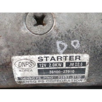 Recambio de motor arranque para kia carens (un) active referencia OEM IAM 3610027010  