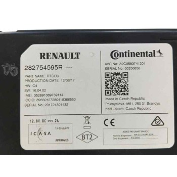 Recambio de modulo electronico para renault zoe (bfm_) z.e 40 electrico referencia OEM IAM 282754595R A2C9583741201 