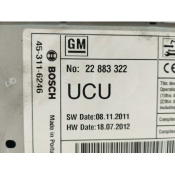 Recambio de sistema navegacion gps para opel astra j lim. 1.7 16v cdti referencia OEM IAM 22883322 453116246 