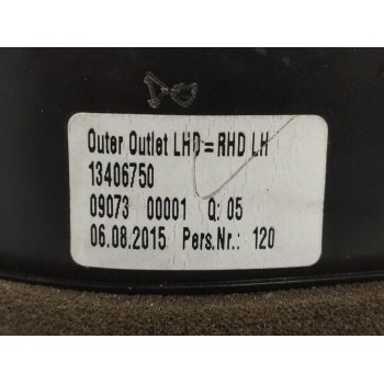 Recambio de rejilla aireadora para opel astra k lim. 5türig 1.6 cdti dpf referencia OEM IAM 13377234 LADO IZQUIERDO 