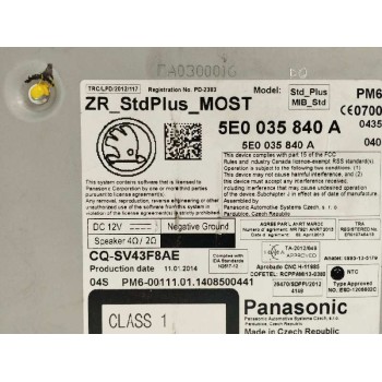 Recambio de sistema navegacion gps para skoda octavia lim. (5e3) 2.0 tsi referencia OEM IAM 5E0035840A  