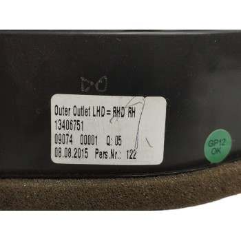 Recambio de rejilla aireadora para opel astra k lim. 5türig 1.6 cdti dpf referencia OEM IAM 13406751 LADO DERECHO 