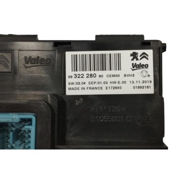 Recambio de modulo electronico para peugeot rifter 1.5 blue-hdi fap referencia OEM IAM 9832228080  