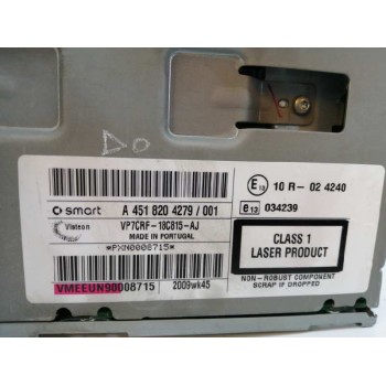 Recambio de sistema audio / radio cd para smart coupe 1.0 cat referencia OEM IAM A4518204279  