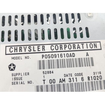 Recambio de sistema audio / radio cd para chrysler voyager iv (rg, rs) 2.8 crd referencia OEM IAM P05091610AD  