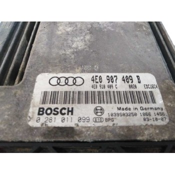 Recambio de centralita motor uce para audi a8 (4e2) 4.0 v8 32v tdi biturbo cat (ase) referencia OEM IAM 4E0907409B 0281011099 