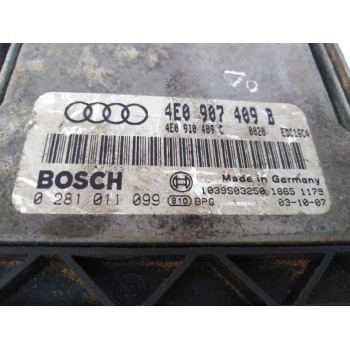 Recambio de centralita motor uce para audi a8 (4e2) 4.0 v8 32v tdi biturbo cat (ase) referencia OEM IAM 4E0907409B 0281011099 