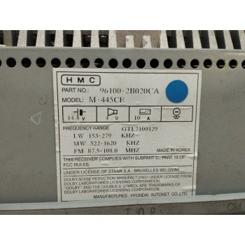 Recambio de sistema audio / radio cd para hyundai santa fe (bm) 2.2 crdi cat referencia OEM IAM 961002B020  