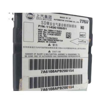 Recambio de centralita airbag para mg zs suv (azs1) 1.0 t-gdi referencia OEM IAM 10749153  