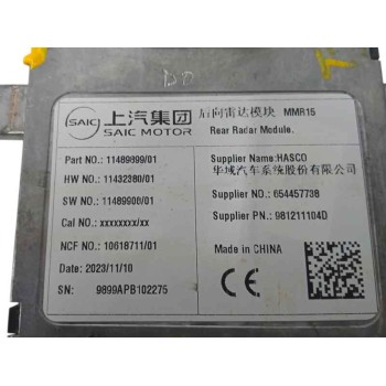 Recambio de modulo electronico para mg zs suv (azs1) 1.0 t-gdi referencia OEM IAM 11489899  