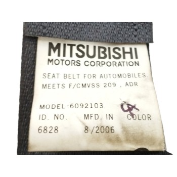 Recambio de cinturon seguridad trasero izquierdo para mitsubishi outlander ii (cw_w) 2.0 di-d (cw8w) referencia OEM IAM 6092103 