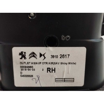 Recambio de rejilla aireadora para citroën c3 aircross 1.2 12v e-thp referencia OEM IAM 39102617 DERECHA 