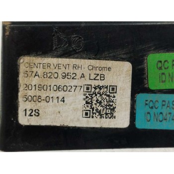 Recambio de rejilla aireadora para skoda karoq (nu) 2.0 tdi referencia OEM IAM 57A820952A DERECHA CENTRAL 