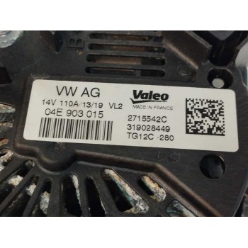 Recambio de alternador para skoda karoq (nu) 2.0 tdi referencia OEM IAM 04E903015 TG12C280 110A