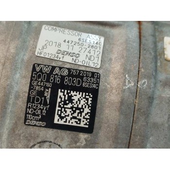 Recambio de compresor aire acondicionado para skoda karoq (nu) 2.0 tdi referencia OEM IAM 5Q0816803D 4472502801 6SES14C