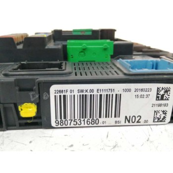 Recambio de caja reles / fusibles para peugeot 208 1.6 blue-hdi fap referencia OEM IAM 9807531680  