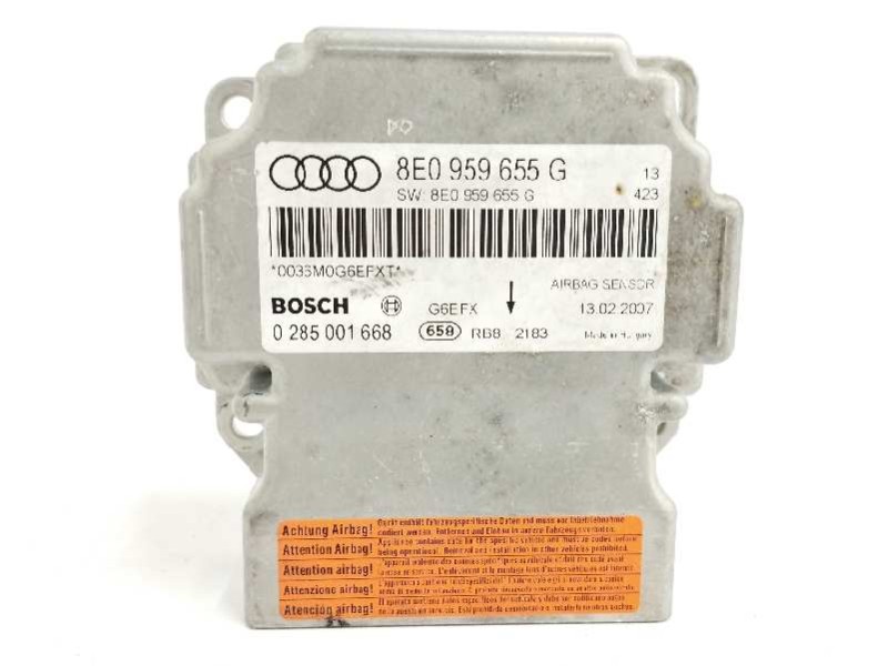 Recambio de centralita airbag para audi a4 berlina (8e) 2.0 tdi 16v (103kw) referencia OEM IAM 8E0959655G 0285001668 Recambio de centralita airbag para audi a4 berlina (8e) 2.0 tdi 16v (103kw) referencia OEM IAM 8E0959655G 0285001668