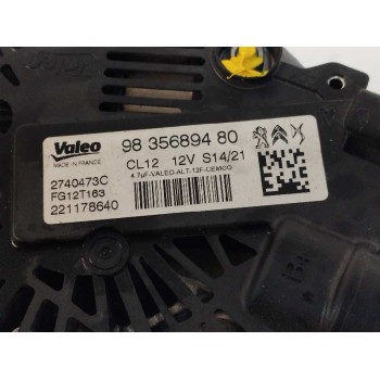 Recambio de alternador para opel mokka 1.2 elegance [1,2 ltr. - 74 kw] referencia OEM IAM 9835689480 FG12T163 CL12