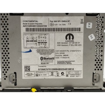 Recambio de sistema audio / radio cd para fiat tipo ii (357) fam 1.4 cat (gpl) referencia OEM IAM 07356757010  