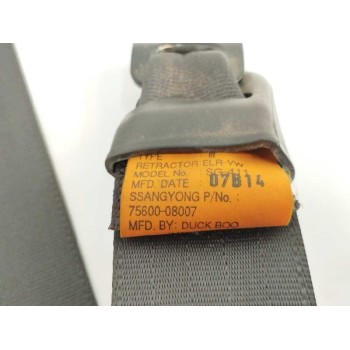 Recambio de cinturon seguridad trasero izquierdo para ssangyong rexton 2.7 turbodiesel cat referencia OEM IAM 7560008007  