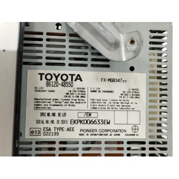 Recambio de sistema audio / radio cd para lexus rx 3.3 v6 24v cat referencia OEM IAM 8612048550  